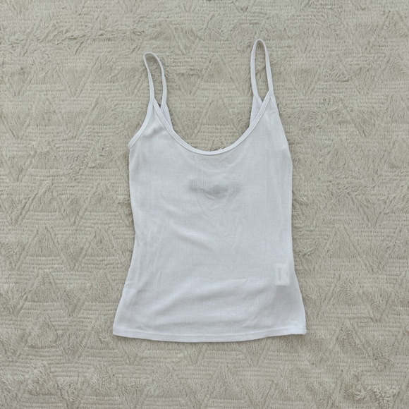 Enza Costa silk blend essential tank top in white - Picture 3 of 8
